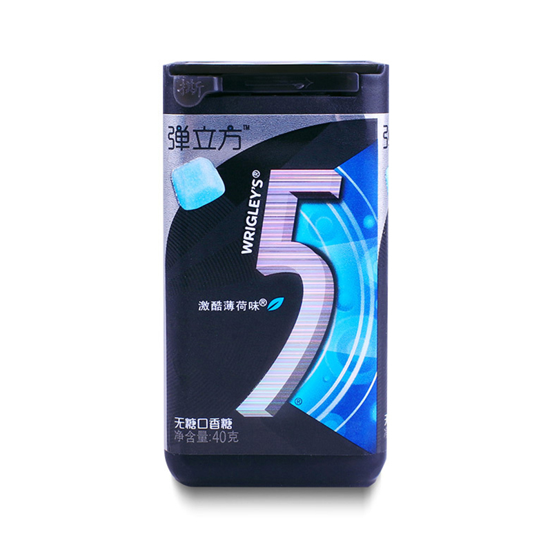 5弹力方口香糖激酷薄荷味18粒40G “5”口香糖 【价格图片品牌报价】-苏宁易 