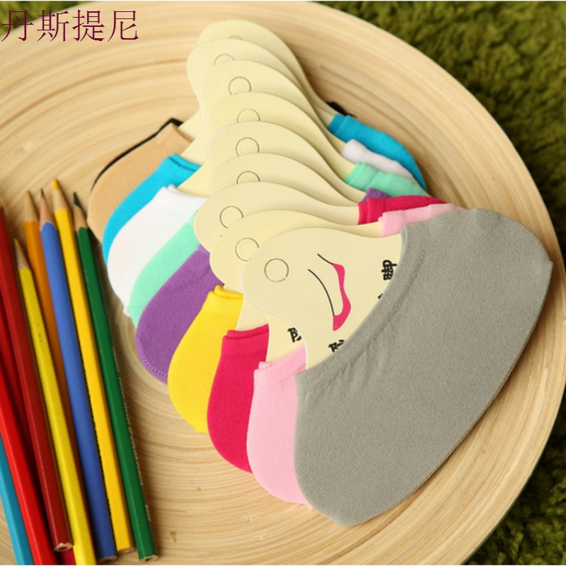 8双船袜女隐形浅口纯棉薄款夏天硅胶不跟魔术夏季超薄短袜韩国
