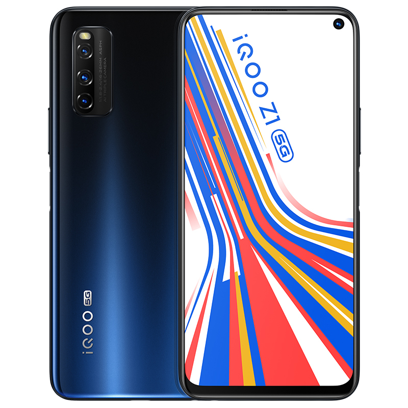 vivo iQOO Z1 5G 太空蓝 8+128G 天玑1000Plus旗舰芯片 144Hz高刷新率 44W超快快充 4500mAh大电池 全网通双模5G手机新品