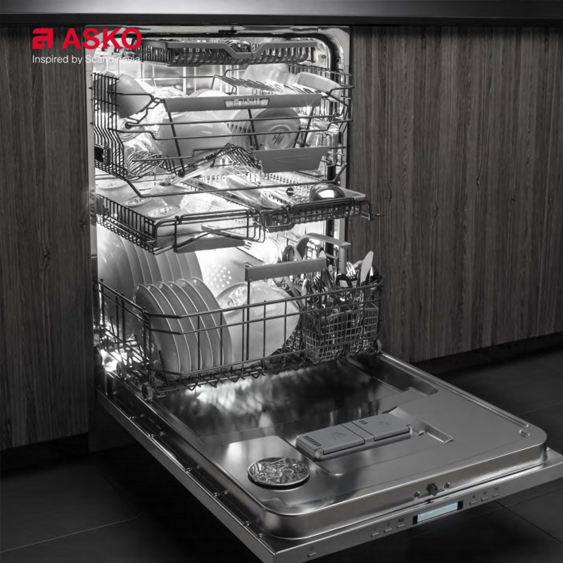 雅士高asko欧洲原装进口全自动洗碗机嵌入式大容量15套dfi655bcn