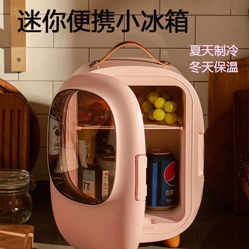 车载迷你小冰箱制冷宿舍小型面膜化妆保鲜母乳储奶冷藏便携式冰柜