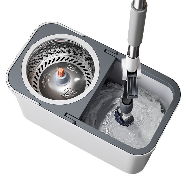 居洁 新款免手洗家用旋转式拖把 拖把1+桶1+棉头2 单位:套