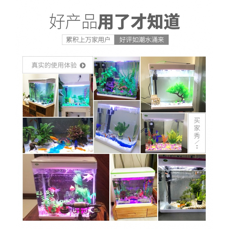 闽江鱼缸水族箱客厅桌面小型小鱼缸金鱼缸玻璃懒人免换水生态造景高清大图