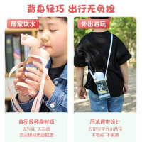 儿童水杯吸管杯子小学生塑料夏天防摔便携宝宝可爱水壶幼儿园