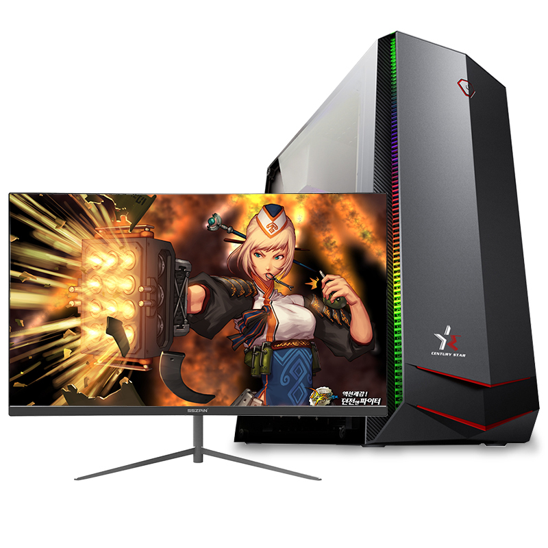 世纪之星 i7级六核至强E5 2620/GTX1050独显/8G内存/256G固态+500G机械盘 高效家用办公娱乐学生游戏电脑 台式机 组装电脑 台式电脑 电脑主机+24英寸全套
