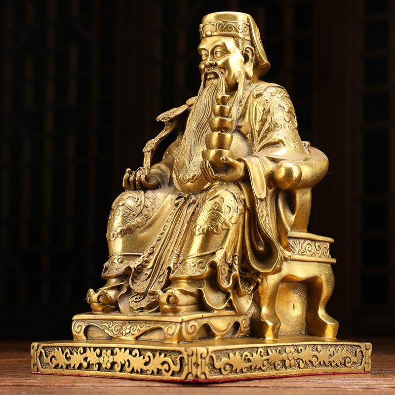 美帮汇铜土地公摆件 铜土地爷佛像摆件福德正神神像供奉摆件高清大图
