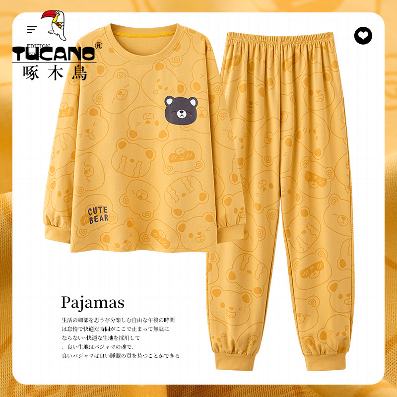 啄木鸟甜美睡衣女2025年新款春秋季纯棉长袖可爱套装冬夏天家居啄高清大图