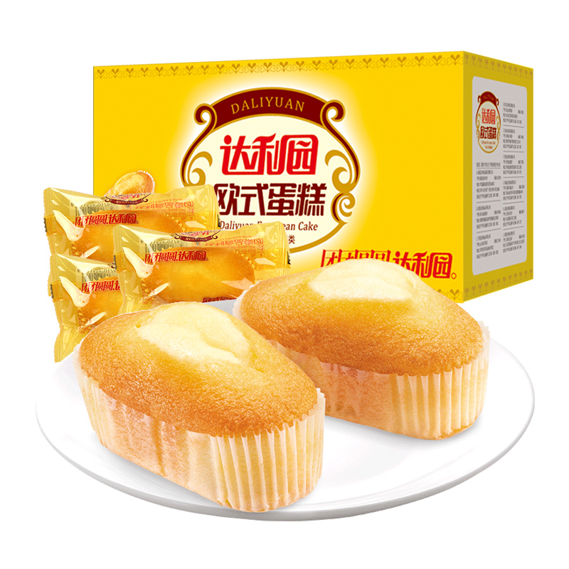 达利园 欧式蛋糕鸡蛋味5斤箱装零食点心代餐早餐(新老包装随机发货)高清大图