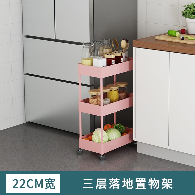 22/18cm宽沙发边柜窄缝隙柜 40cm深厨房冰箱卫生间超窄收纳缝隙柜收纳柜 三维工匠高清大图