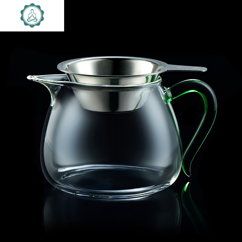 玻璃公道杯耐高温茶漏分茶器加厚过滤倒茶杯功夫滤茶器