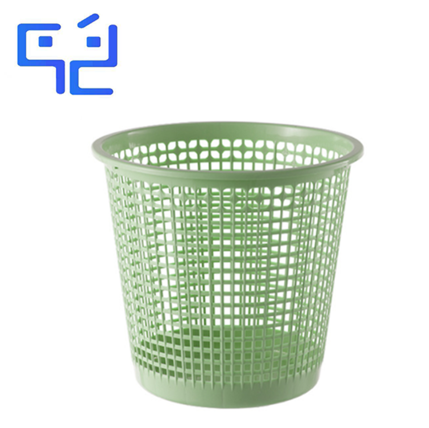 万允 塑料镂空垃圾桶 绿色10L/个（绿色10L）
