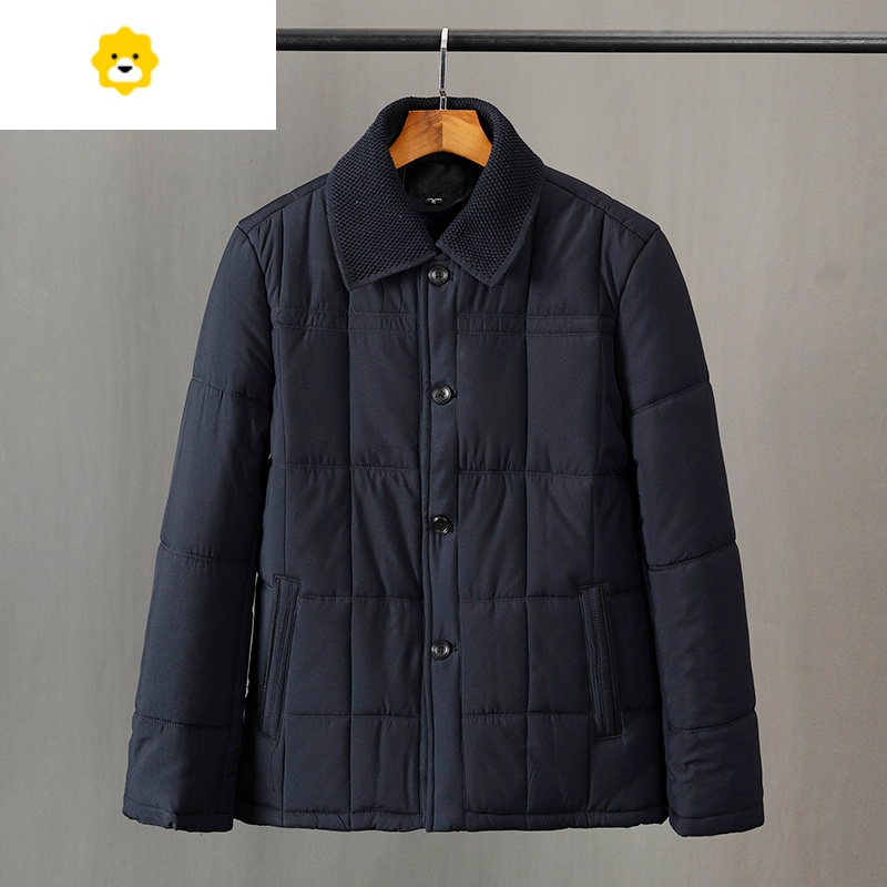 fishbasket季中老年男士外套棉服爸爸装加厚羽绒棉衣p暖爷爷棉袄男装