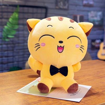 可爱大脸猫毛绒玩具大号抱枕小猫咪公仔布偶娃娃创意生日礼物女生黄色