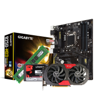 金士顿 2133 8GB内存+技嘉B250-HD3主板+金士顿V300 120G固态+七彩虹1050烈焰战神U-2G显卡