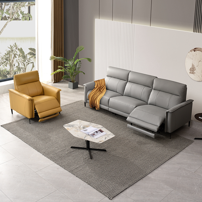 新品顾家家居意式电动功能真皮沙发客厅现代轻奢头层牛皮沙发606030天