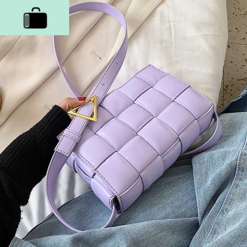 高级感洋气编织包包女2020流行新款潮韩版百搭单肩斜挎时尚小方包new