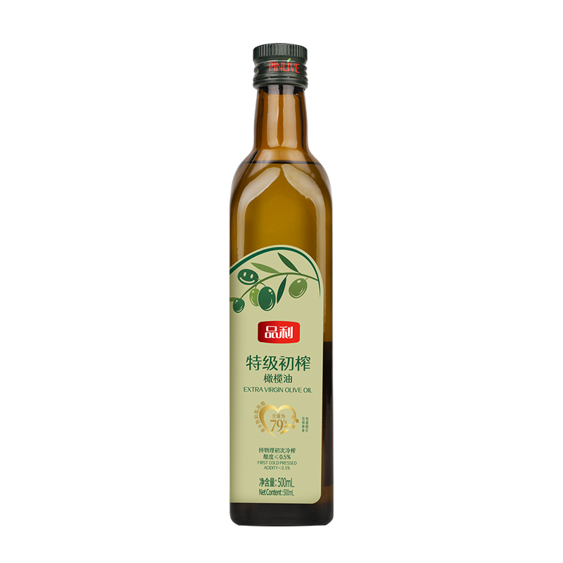 品利(PinLi) 特级初榨橄榄油500ml*2+喷雾200ml礼盒高清大图