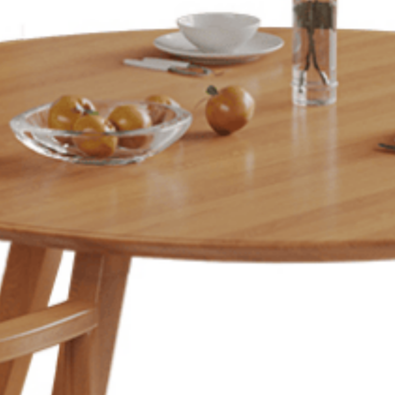 豫龙都实木餐桌椅圆桌+6椅套高清大图