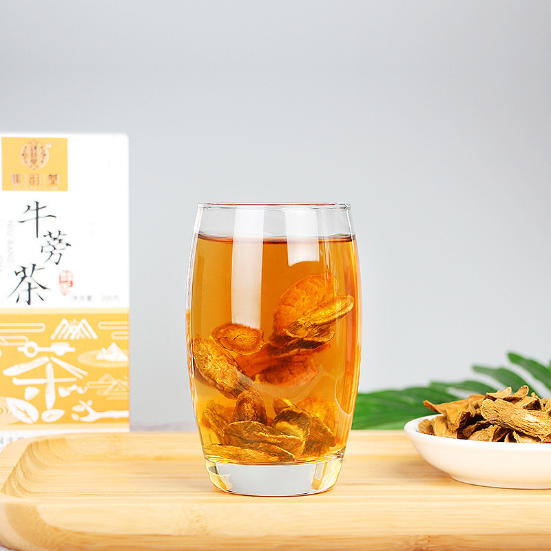 谯韵堂 牛蒡茶200g大片盒装 牛旁蒡榜根泡茶压煮泡牛蒡根茶 10盒装
