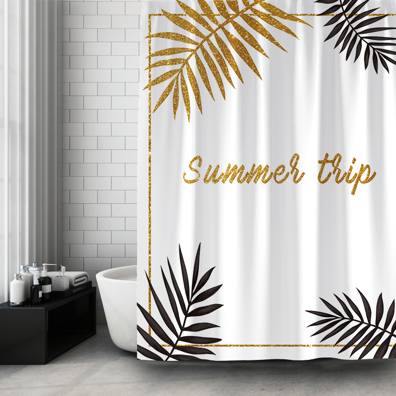 北欧ins浴帘防水防霉加厚浴室隔断帘卫生间干湿分离洗澡间挂帘子 套装联系客服 默认尺寸