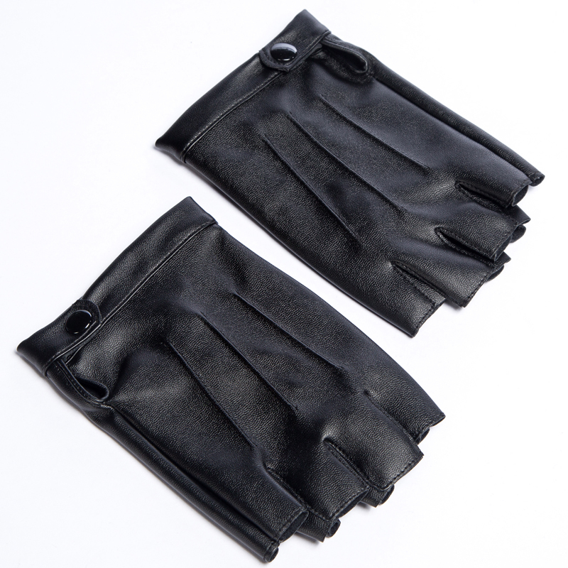 蒙斯朗瑞皮手套男韩版潮开车半指手套男春夏防晒新品户外运动山地车