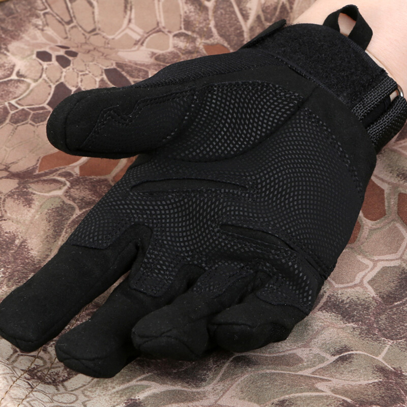 兵行者户外战术手套特种骑行手套格斗手套防割手套军迷骑行手套黑色m