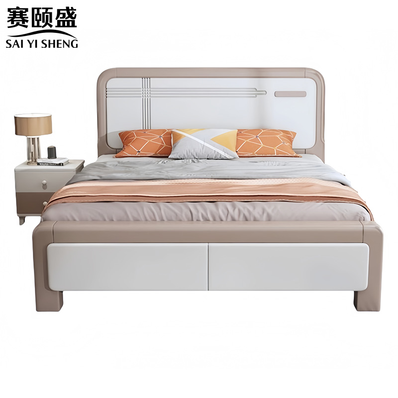 赛颐盛1.5米床1510*2170*1120mm+床头柜套高清大图
