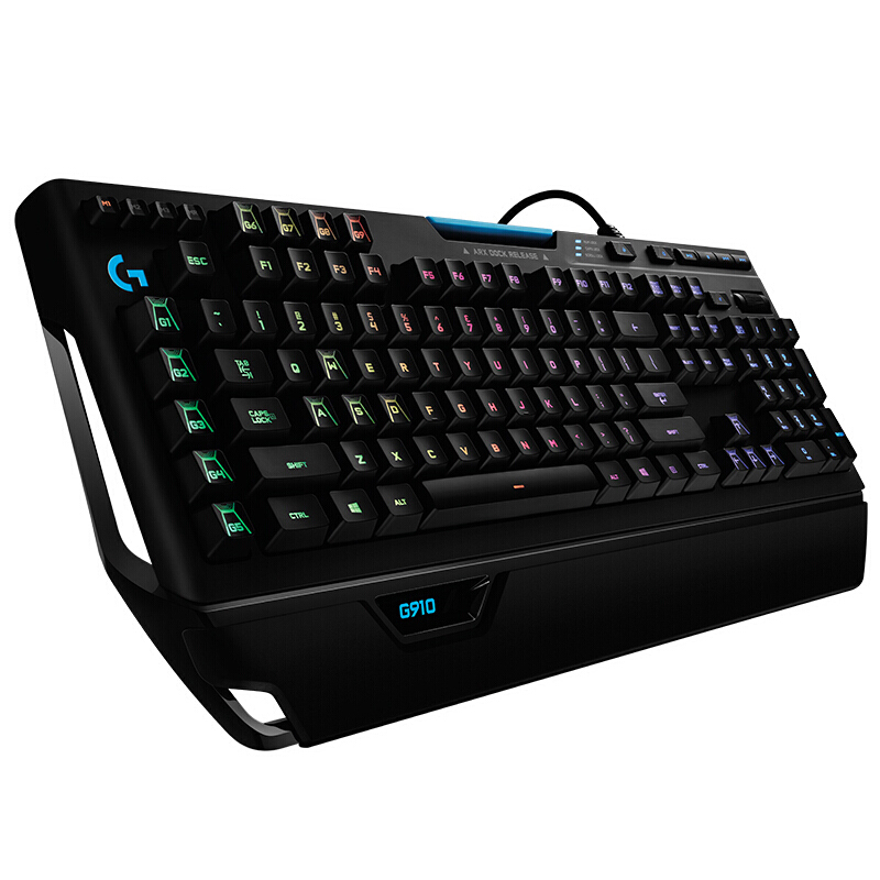 罗技 G910 有线机械键盘RGB背光 黑色