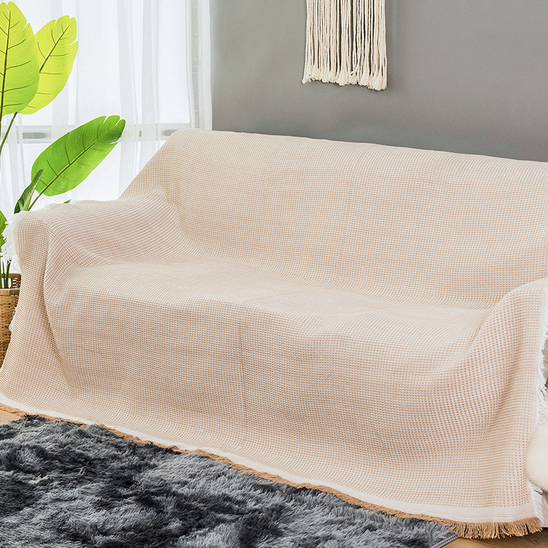 家柏饰(CORATED)北欧双面全盖沙发布沙发巾沙发毯布单沙发套罩沙发垫盖布 伊诺特 180*340cm高清大图