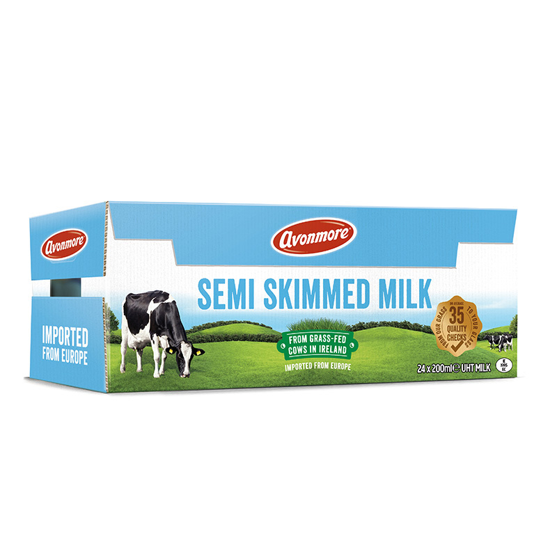 艾恩摩尔(AVONMORE)部分脱脂牛奶200ml*24盒整箱 爱尔兰进口