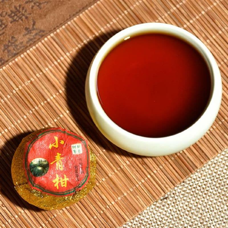 源御露私家茶园小青柑普洱茶熟茶橘普茶大红柑陈皮小金桔普柑普小橘柑黑茶普洱茶叶500克图片