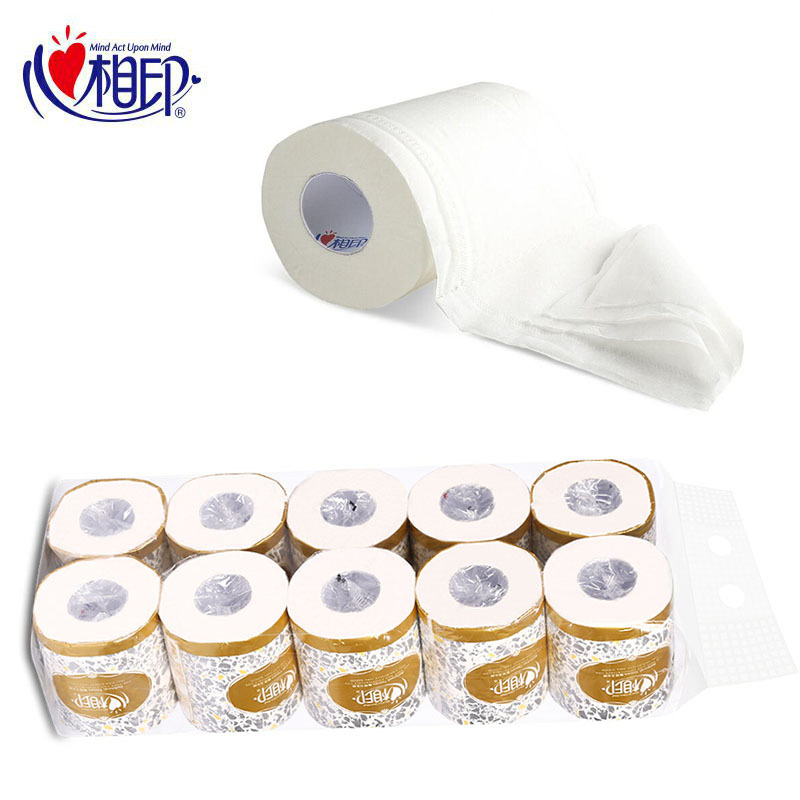 心相印(Mind Act Upon Mind)卷纸 商务卷纸3层卫生纸巾厕纸酒店商用批发整箱 白色 9kg 12卷