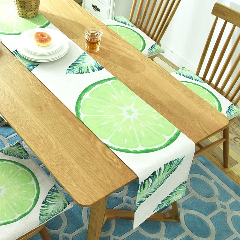 家柏饰(CORATED)现代简约风桌旗北欧棉麻小清新床尾巾电视柜鞋柜布茶几布艺 初夏 30*140cm图片