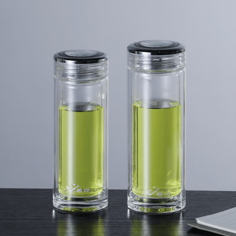 希印 XY-8803 双层高硼硅水晶玻璃杯 410ML图片