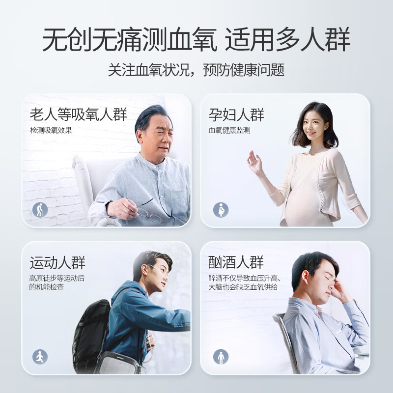 [鱼跃YX102]鱼跃(Yuwell)血氧仪医用级血氧饱和度脉搏检测器全自动指夹式YX102 送长辈礼物高清大图