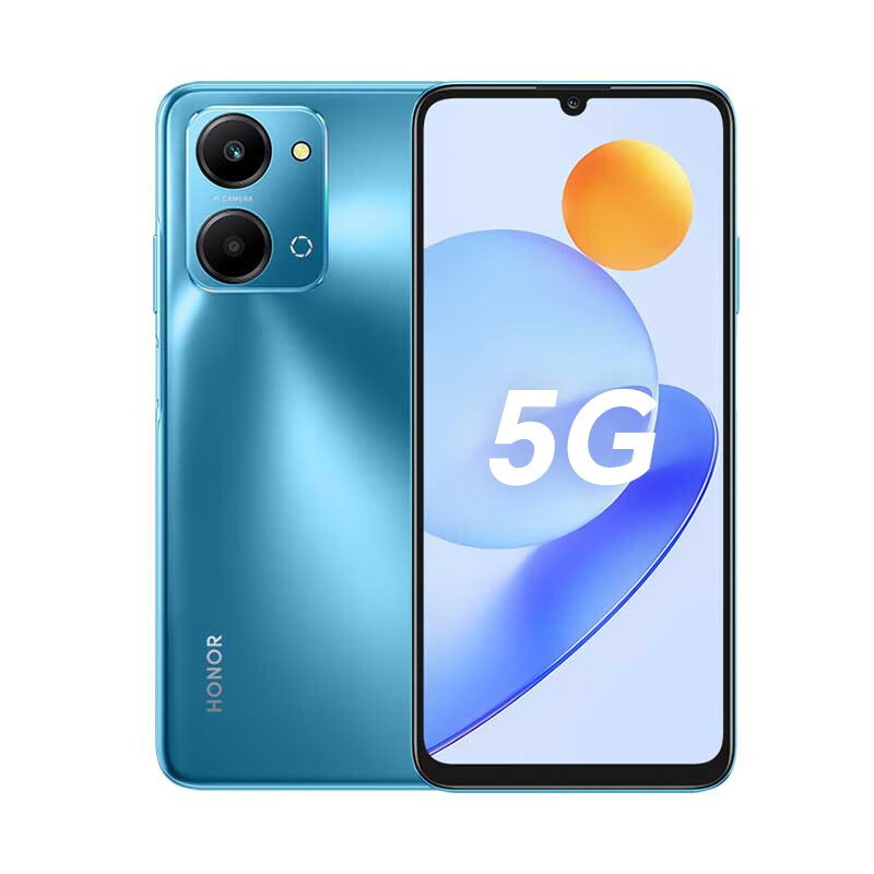 荣耀honor荣耀play7t5g全网通8gb128gb魅海蓝侧边指纹解锁6000mah大