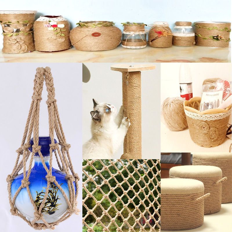 麻绳diy手工装饰麻绳复古麻绳创意捆绑麻绳猫爬架麻绳细麻绳批发1毫米