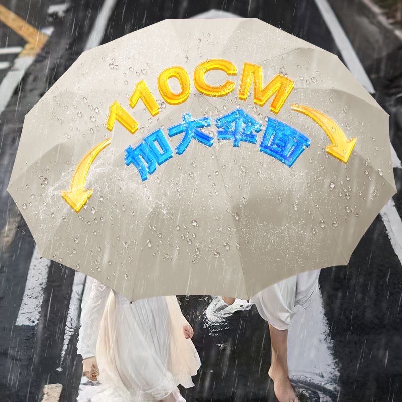 72骨雨伞男折叠全自动伞女学生大号防晒晴雨两用太阳伞ins遮阳伞高清大图