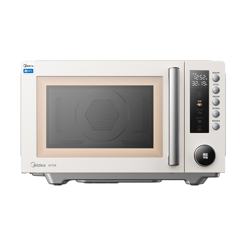 美的(Midea)空气炸微波炉烤箱一体机无油低脂大功率8合一APP智能变频不锈钢内胆23L PC23F5W