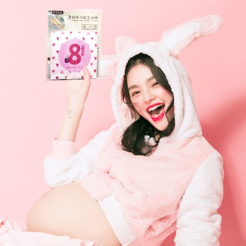 艺嘉赫 【精品优选】孕妇照肚皮贴孕妇肚子贴纸孕大肚贴怀孕肚脐贴画影楼写真拍照道具图片