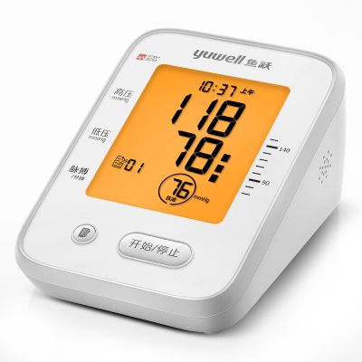 鱼跃(YUWELL)电子血压计 YE660F语音血压仪 家用上臂式高精准全自动智能老人测量血压仪器