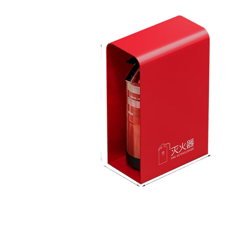 鸣固 灭火器箱子罩子空2只装收纳干粉器材陈列3-5公斤 D款红色烤漆款高清大图
