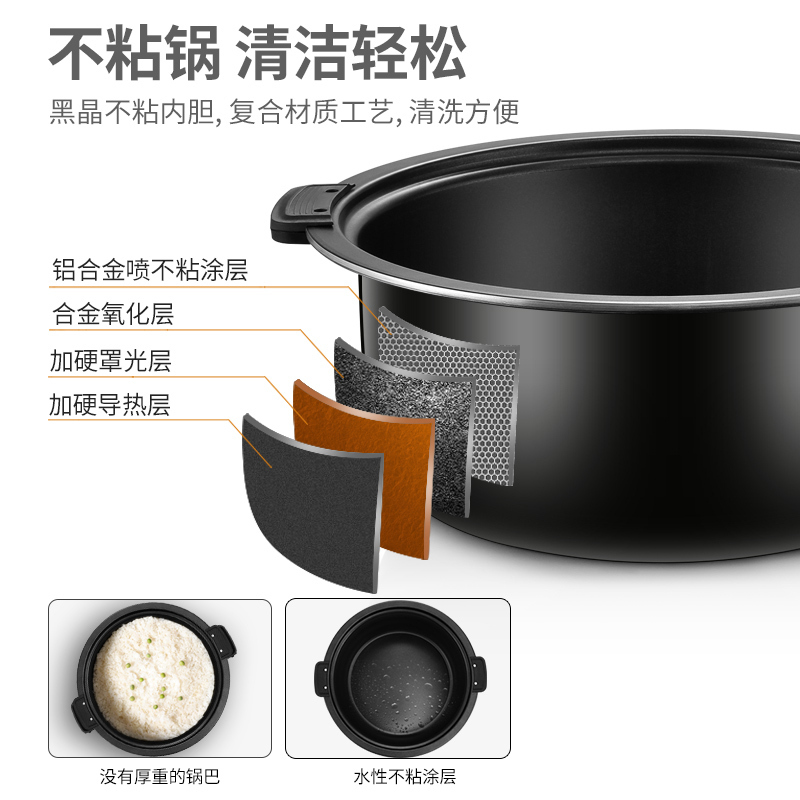 荣事达(Royalstar)商用电饭锅RZ-100Q全自动电饭煲10L容量酒店食堂带蒸层大容量不沾内胆底盘加热