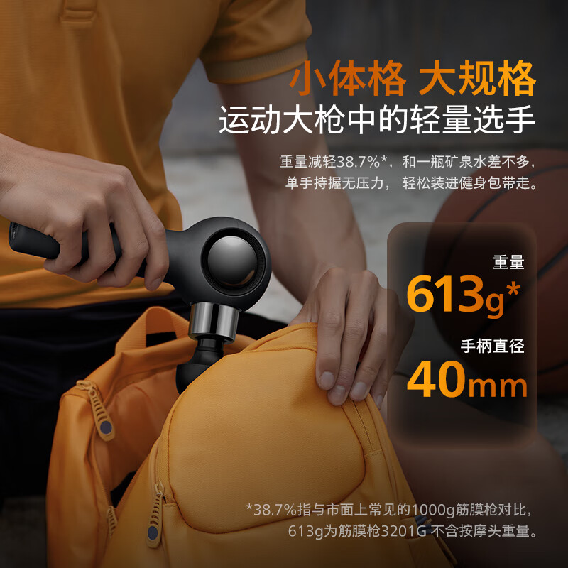 飞利浦(PHILIPS)筋膜枪大金刚肌肉放松按摩器专业级运动健身家用按摩仪颈膜枪男女友生日礼物 PPM3201G灰色高清大图