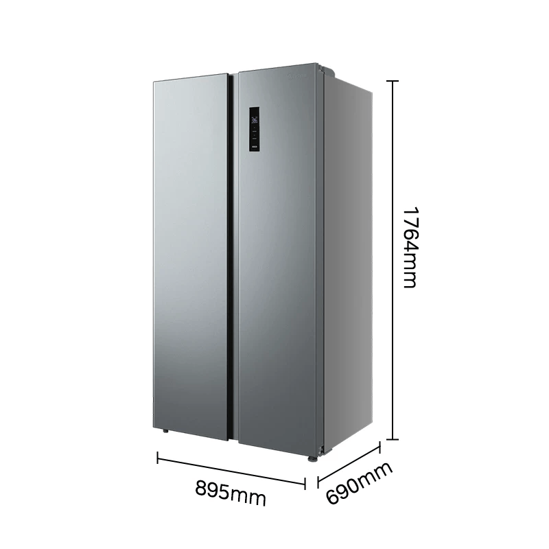 美的对开门冰箱571升大容量对开门电冰箱MR-597WKP(X)钛钢灰-星烁高清大图