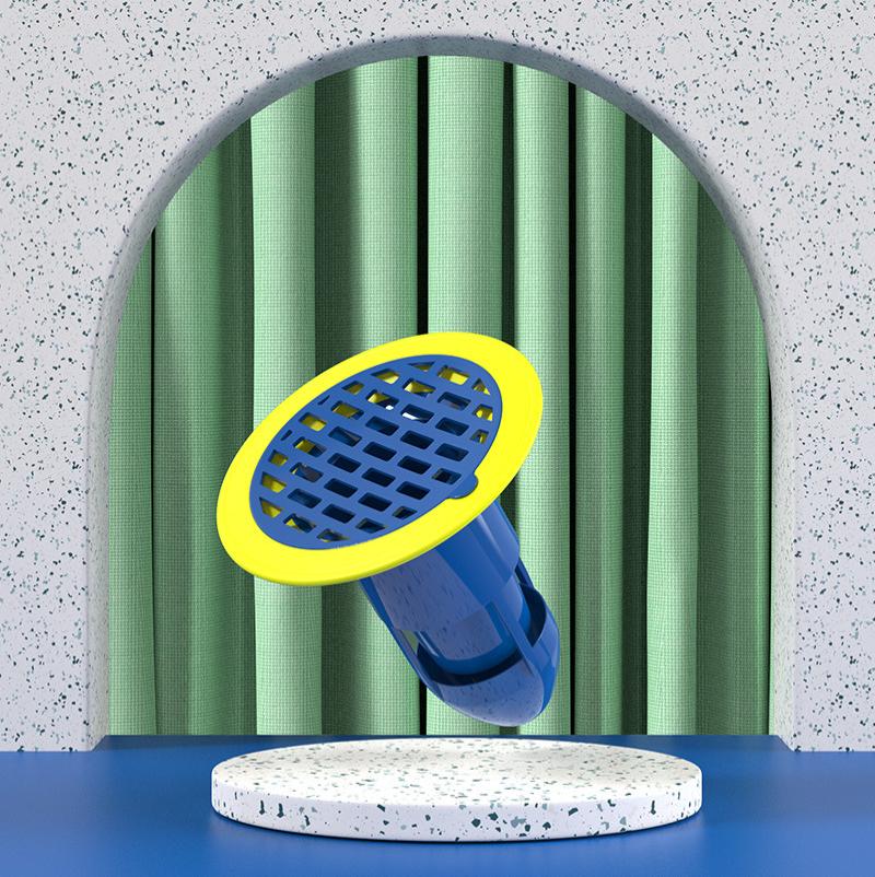 地漏防臭器下水道防臭盖堵口器防反味神器防反水卫生间AB--蓝色子弹头防臭地漏--（单个装）