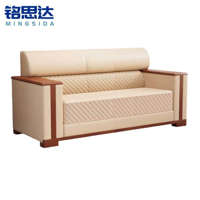 铭思达皮艺接待沙发双人位张