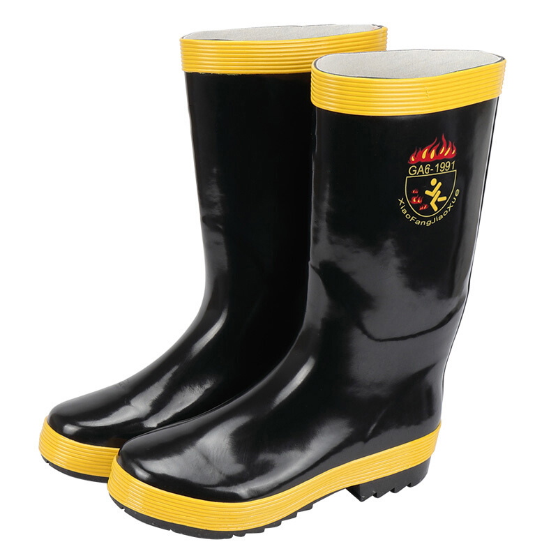 迅众 97款消防靴战斗靴逃生救援靴消防员灭火防护靴尺码备注