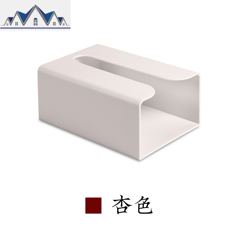厨房家用倒挂纸巾盒免打孔壁挂式纸巾架厨房纸巾收纳架多用抽纸盒_1_964 杏色