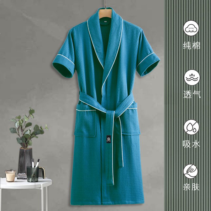 浴袍吸水速干男女士春夏酒店通用睡袍春秋薄款浴衣高清大图